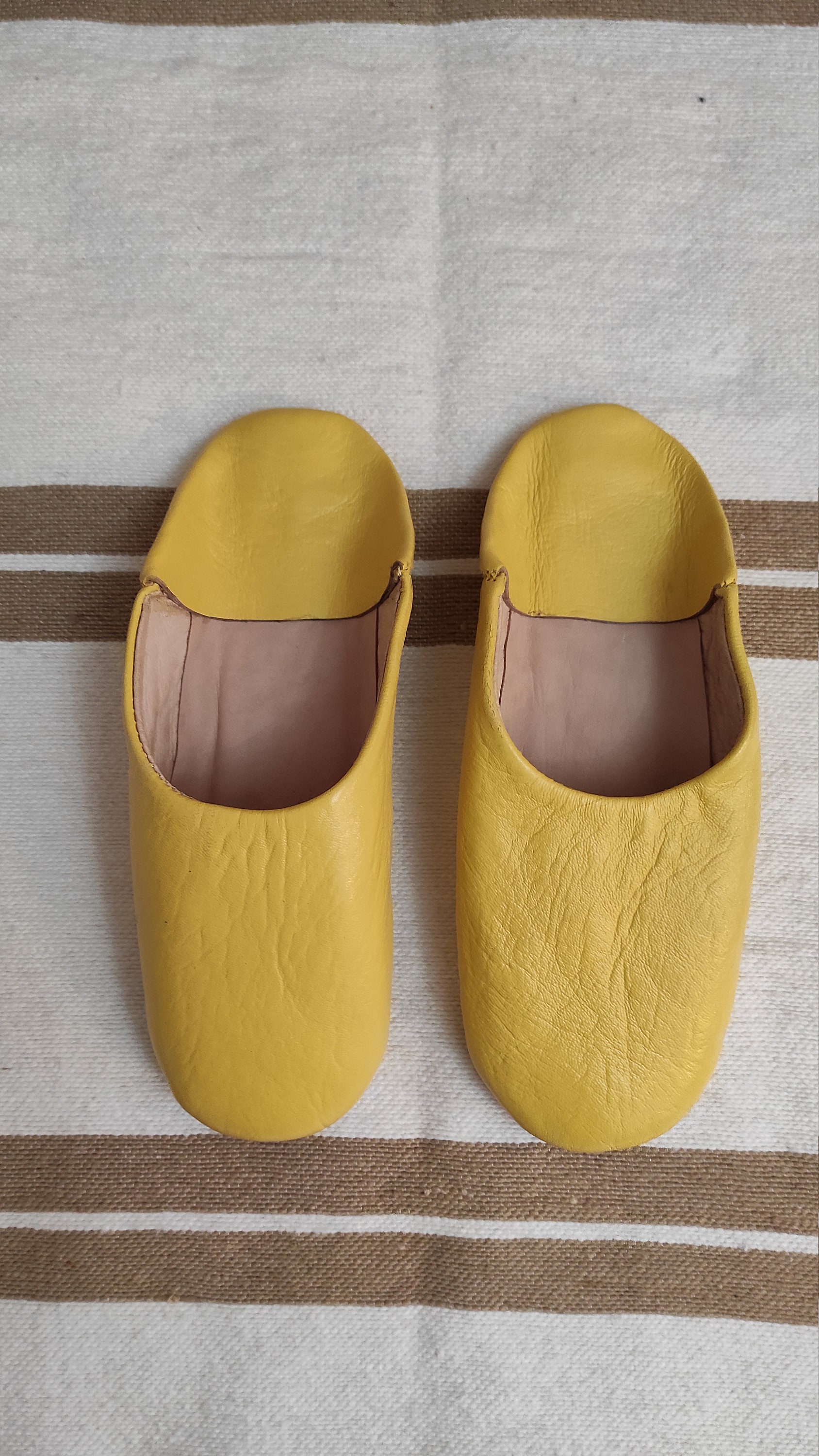 Yellow Slipper Womens Moroccan Leather Babouche - Etsy