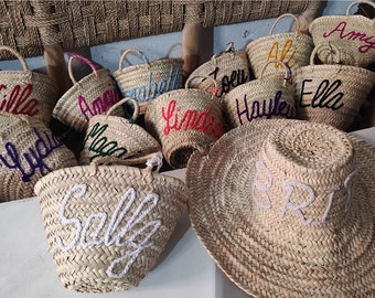50% OFF """* Personalized straw moroccan basket,straw beach bags,custom beach bag,straw tote,Gifts for Bridesmaids, Bachelorette Party,tote