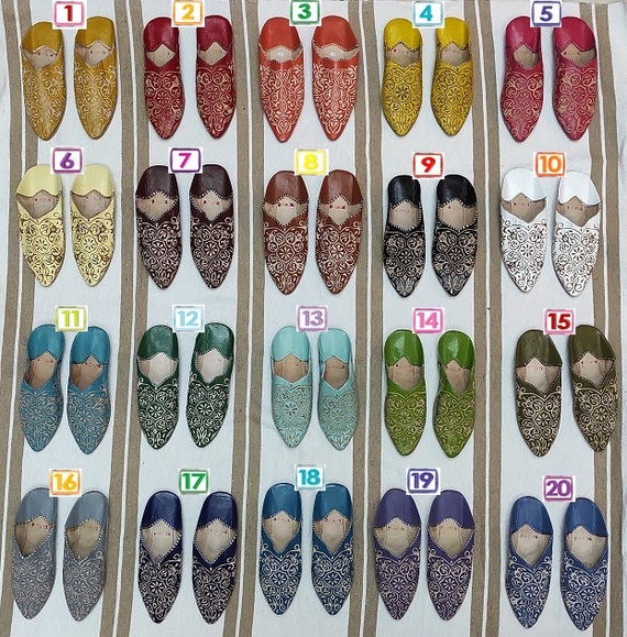 Leather Moroccan Women Slippers Handmade Berber Sheepskin Slippers Basic Babouche Morocco Slides Babouche Shoes Leather yemen shoes gift