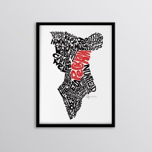 London Borough of Southwark Personalised Map Art Print - Peckham // East Dulwich // Herne Hill // Camberwell // Borough // Rotherhithe