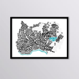 Nord-Ost & Ost-London (Outer) Typ Map - Barking / Romford / Redbrigate / Horn Church / Hainault / Wanstelle / Rainham