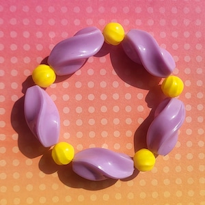 Chunky Colourful Bracelet, Bead bracelet, Vintage Beads, Colourful Bracelet, Stretchy Bracelet, Bracelet
