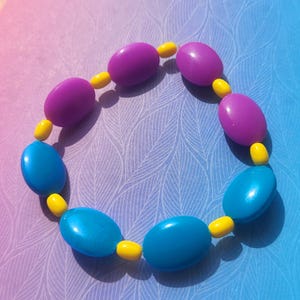 Beaded Bracelet, Vintage Beads, Chunky Bracelet, Colourful Beads, Colourful Bracelet, Stretchy Bracelet, Bracelet
