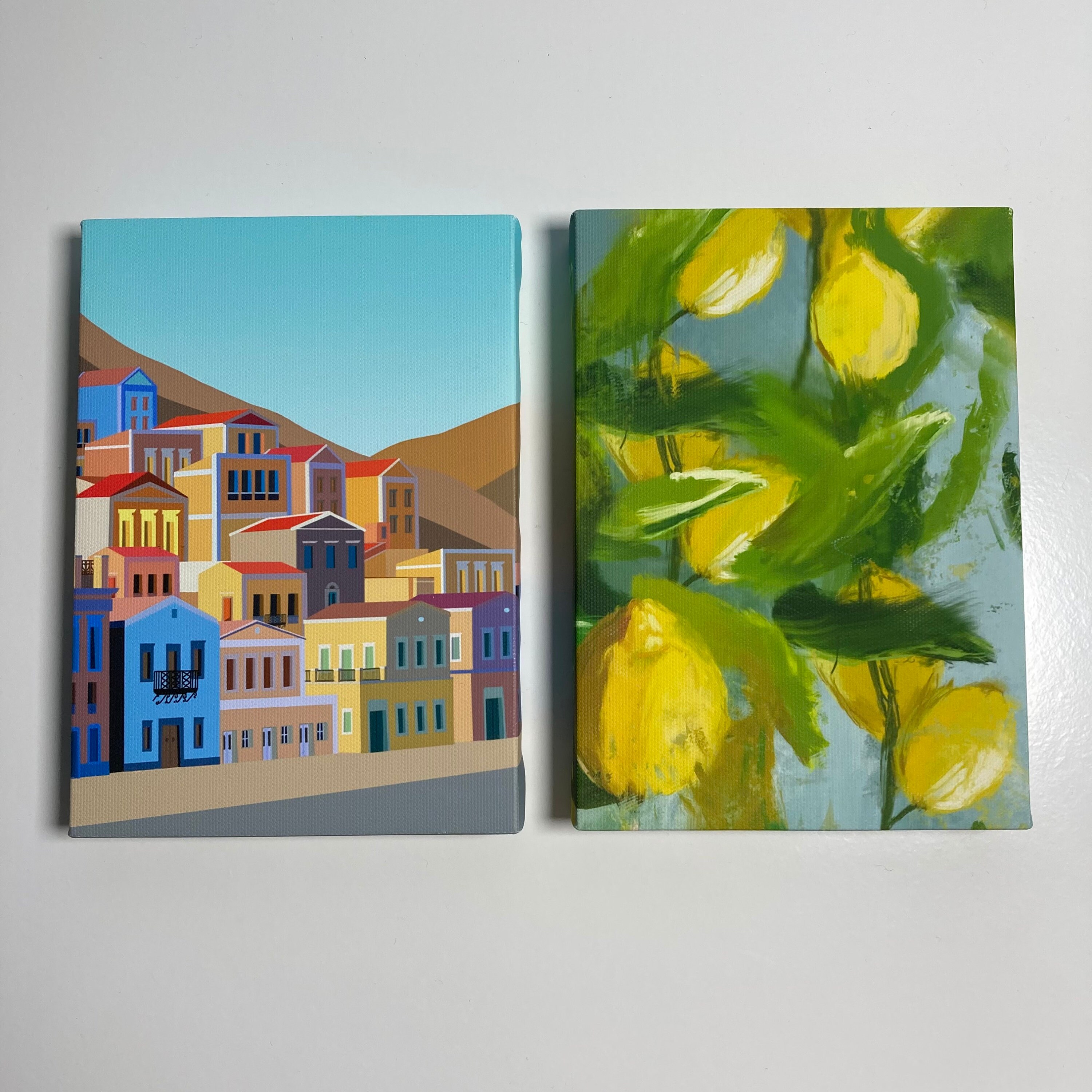 5x7 Individual Canvases Painting Printed on a Etsy