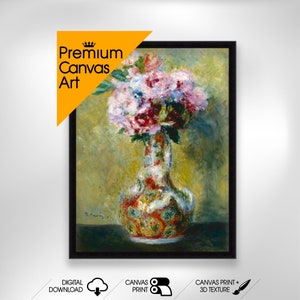 Bouquet in a Vase - Renoir | Premium Quality Art Print of Famous Painting | Museum Art Print | Printable Wall Art