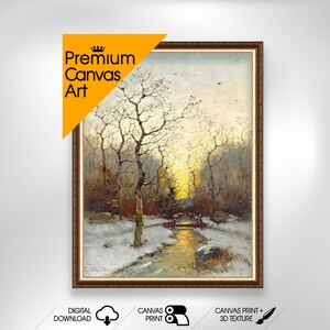 Ludwig Munthe - Winter evening | Premium Quality Art Print of Famous Painting | Museum Art Print | Printable Wall Art