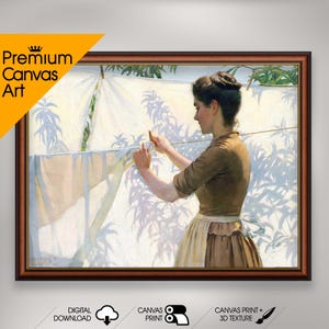 Charles Courtney Curran - Shadows | Premium Quality Art Print of Famous Painting | Museum Art Print | Printable Wall Art