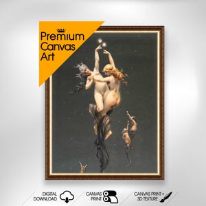 Luis Ricardo Falero - Twin Stars | Premium Quality Art Print of Famous Painting | Museum Art Print | Printable Wall Art
