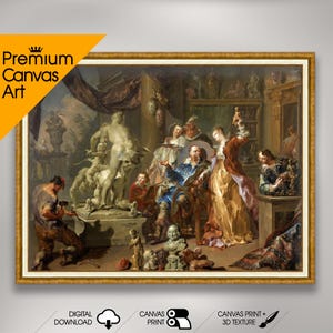The Sculptor&#39;s Studio - Johann Platzer | Premium Quality Art Print of Famous Painting | Museum Art Print | Printable Wall Art