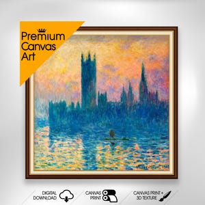 Claude Monet - The Houses of Parliament | Premium Quality Art Print of Famous Painting | Museum Art Print | Printable Wall Art