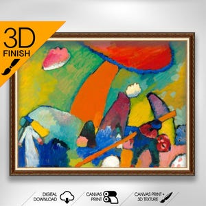 Strandszene - Wassily Kandinsky  Premium Quality Art Print of Famous Painting | Museum Art Print | Printable Wall Art