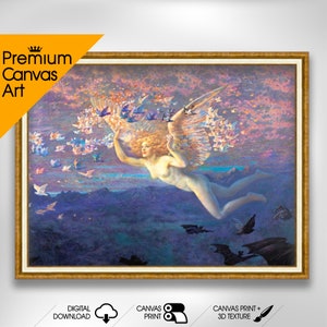 Edward Robert Hughes - Wings of the Morning | Premium Quality Art Print of Famous Painting | Museum Art Print | Printable Wall Art