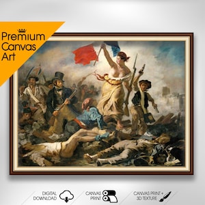 Eugene Delacroix, Liberty Leading the People | Premium Quality Art Print of Famous Painting | Museum Art Print | Printable Wall Art