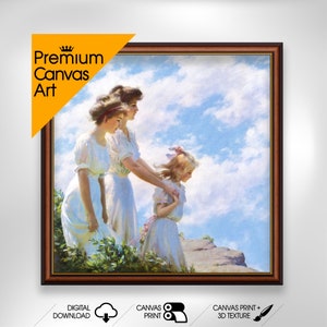 Curran - On The Cliff | Premium Quality Art Print of Famous Painting | Museum Art Print | Printable Wall Art