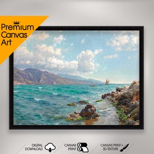 Peder Monsted - Cap Martin France | Premium Quality Art Print of Famous Painting | Museum Art Print | Printable Wall Art
