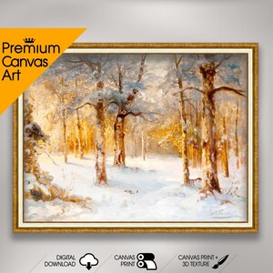 Karl Rozen - Winter landscape | Premium Quality Art Print of Famous Painting | Museum Art Print | Printable Wall Art