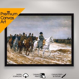 Jean Louis Ernest Meissonier Napoleon Bonaparte Campagne de France | Premium Quality Art Print of Famous Painting | Printable Wall Art