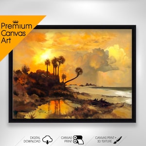 Fort George Island - Thomas Moran | Premium Quality Art Print of Famous Painting | Museum Art Print | Printable Wall Art