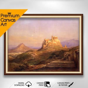 Rudolf Müller The Acropolis from the Pnyx  | Premium Quality Art Print of Famous Painting | Museum Art Print | Printable Wall Art