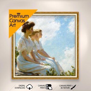 On the Heights - Charles Courtney Curran | Premium Quality Art Print of Famous Painting | Museum Art Print | Printable Wall Art
