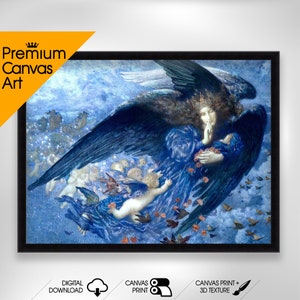 Edward Robert Hughes - Night with her Train of Stars | Premium Quality Art Print of Famous Painting | Museum Art Print | Printable Wall Art