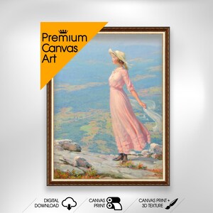 Charles Courtney Curran, September breeze | Premium Quality Art Print of Famous Painting | Museum Art Print | Printable Wall Art