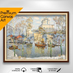 Konstantin Gorbatov - Province in Spring | Premium Quality Art Print of Famous Painting | Museum Art Print | Printable Wall Art