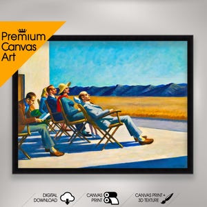 People in the Sun - Edward Hopper | Premium Quality Art Print of Famous Painting | Museum Art Print | Printable Wall Art