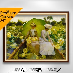 Lilies - Charles Courtney Curran | Premium Quality Art Print of Famous Painting | Museum Art Print | Printable Wall Art