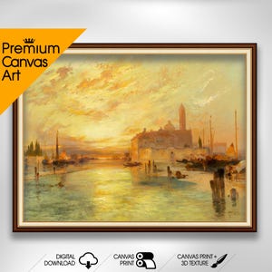 Venice at Sunrise - Thomas Moran | | Premium Quality Art Print of Famous Painting | Museum Printable Wall Art