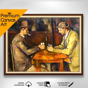 Paul Cezanne - The Card Players | Premium Quality Art Print of Famous Painting | Museum Art Print | Printable Wall Art