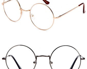 Neutral glasses KISS® - Hippie mod. TEASHADES - Round optical frame man woman VINTAGE John Lennon