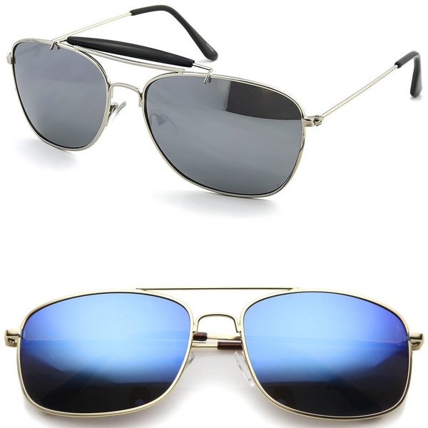 Lunettes de soleil KISS® - Pilote mod. AIRCRAFT MIRRORED - aviateur fashion homme femme Vintage