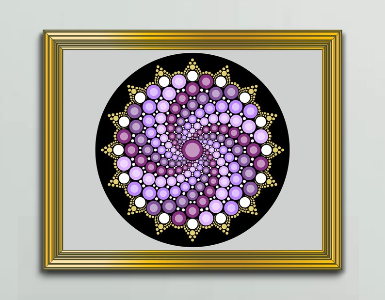 Download Cool Dot Mandala Design Decorative 8 SVG digital | Etsy
