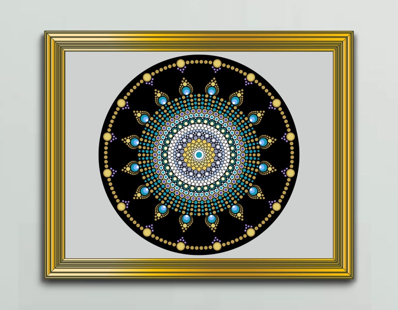 Download Cool Dot Mandala Design Decorative 3 SVG digital | Etsy