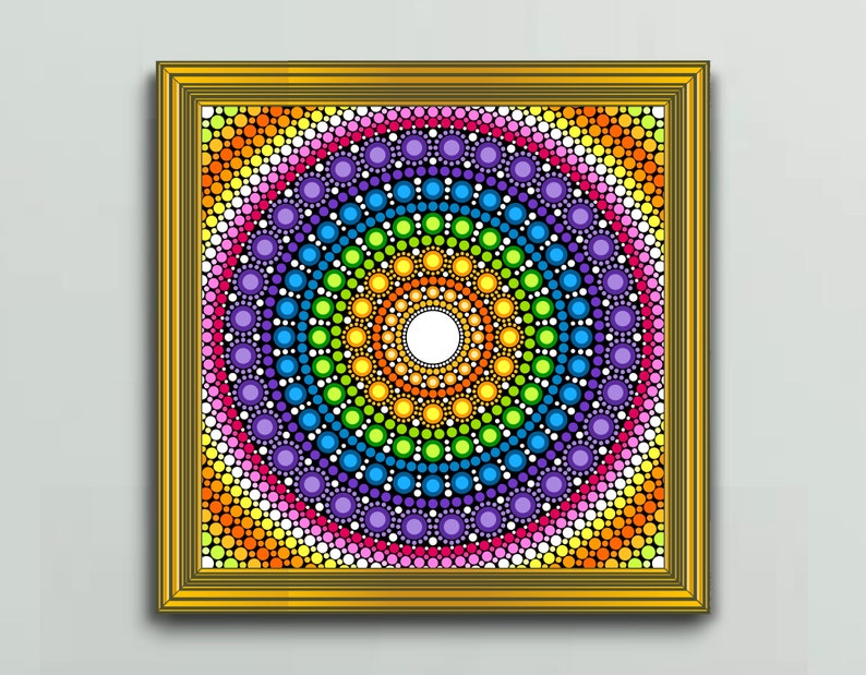 Download Rainbow Mandala Svg Printable - Layered SVG Cut File ...