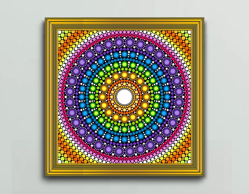 Download Rainbow Mandala Svg Printable - Layered SVG Cut File ...