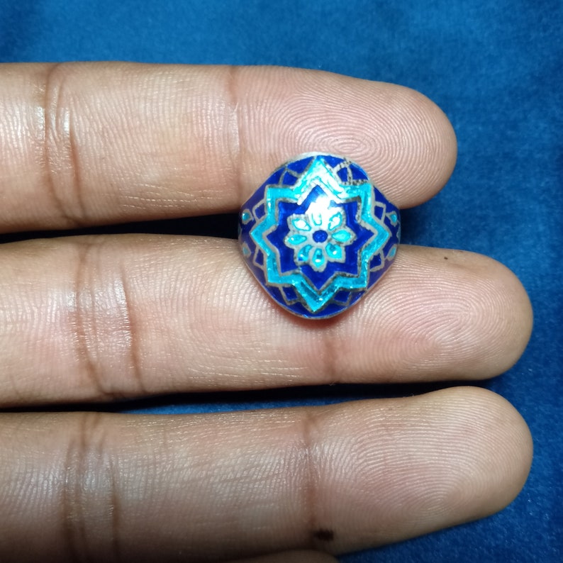 Sterling Silver 925 ring with traditional meenakari work