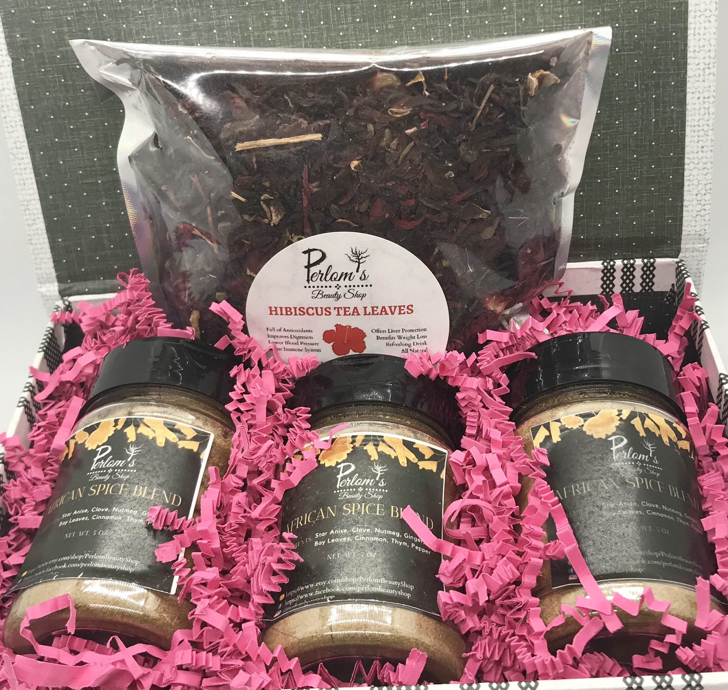 Spice Gift Basket Gourmet Spice Set Hibiscus Tea Leaves Etsy