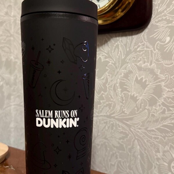 2025 Salem Mass Runs On Dunkin Donuts Halloween Collectible Tumbler Cup – 18oz NEW