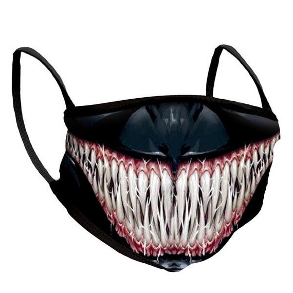 Funny Face Mask Present Venom Face Mask Fashion Covid Face - Etsy Funny Face Mask Present Venom Face Mask Fashion Covid Face - Etsy