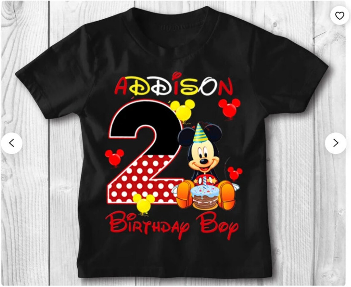 Mickey Mouse Birthday Boy or Girl Shirt Personalized Name and Etsy