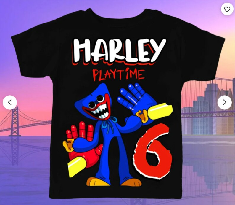 Huggy Wuggy Birthday Shirt Personalized Name and Age - Etsy