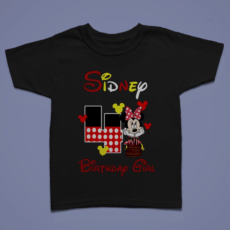 Mickey Mouse Birthday Boy or Girl Shirt Personalized Name and Etsy