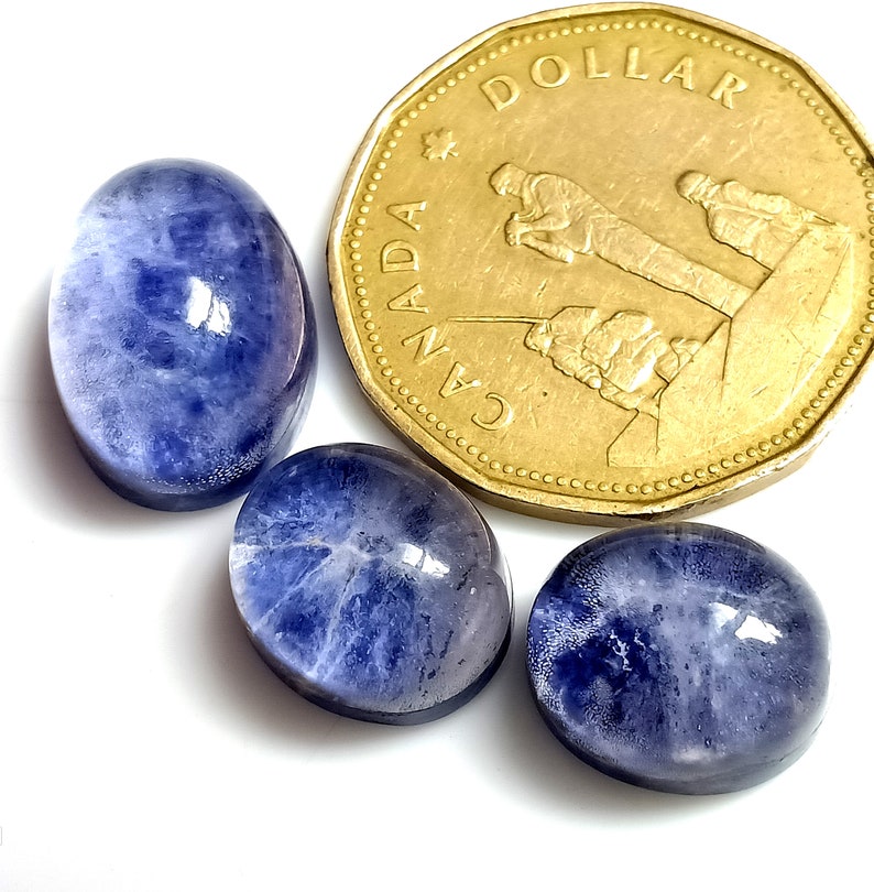 Sodalite Gemstone For Jewelry Making StoneAB-550 Beautiful 100/% Natural Blue Sodalite /& Crystal Quartz 31.50 Carats Oval Cabochon Doublet