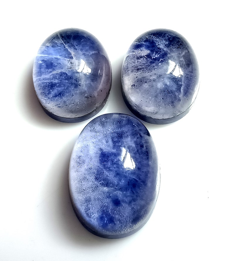 Sodalite Gemstone For Jewelry Making StoneAB-550 Beautiful 100/% Natural Blue Sodalite /& Crystal Quartz 31.50 Carats Oval Cabochon Doublet