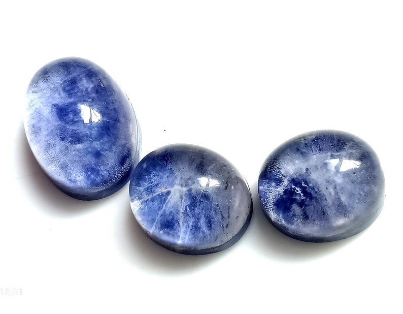Sodalite Gemstone For Jewelry Making StoneAB-550 Beautiful 100/% Natural Blue Sodalite /& Crystal Quartz 31.50 Carats Oval Cabochon Doublet