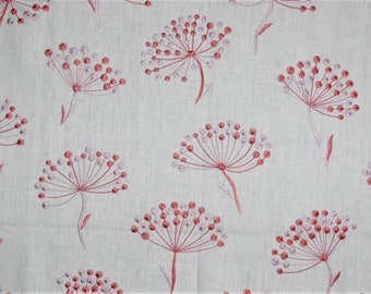 Jane Churchill embroidered "Alba Red" oblong cushion cover