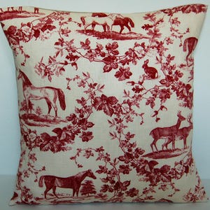 Stof &quot;Impressions of Nature&quot; red/cream cushion cover