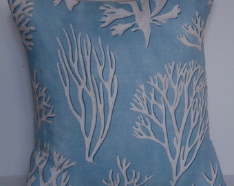 Jane Churchill "Oceana Aqua Blue" cushion cover